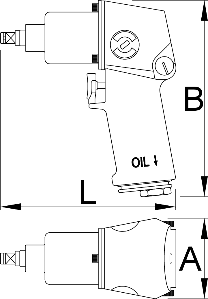 UNIOR 1/2&quot; AIR IMPACT WRENCH  #615322