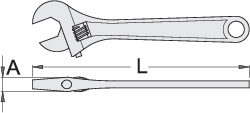 Unior 250-250mm Adjustable Wrench 10&quot;-601017