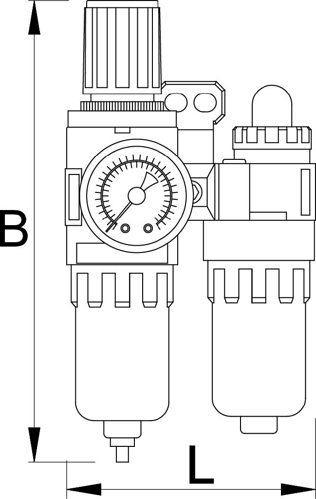 Pneumatic Filter Regulator And Lubricator 3/8&quot;  # 617736