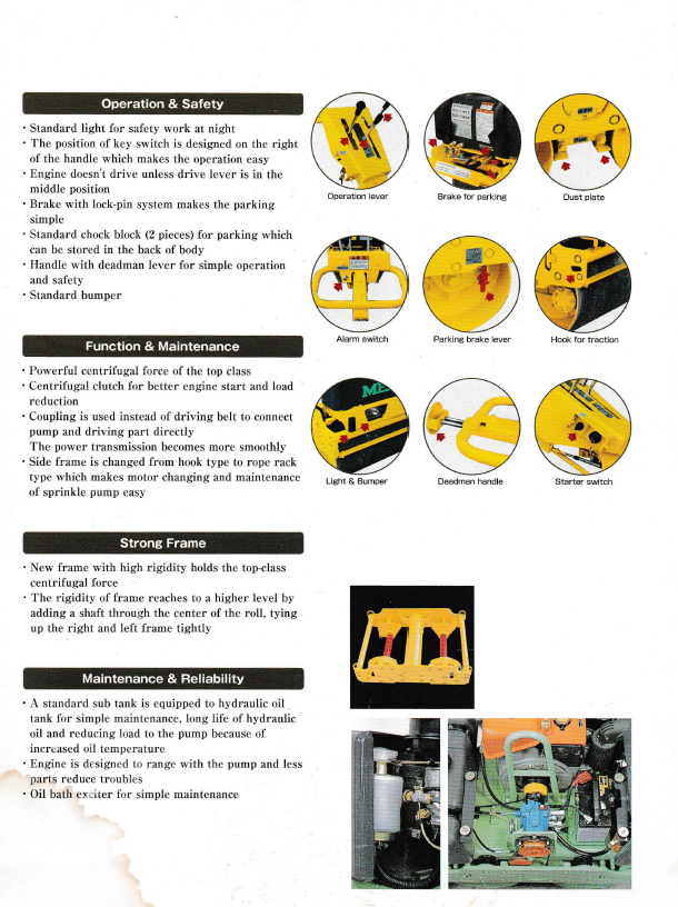 Meiwa MSR7 Vibrator Roller Compactor Diesel Engine Self Start 737 KG