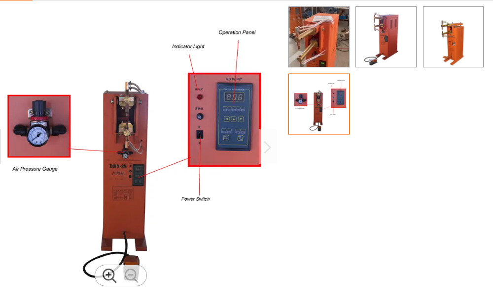 Telwin AC Spot Welder DN1-25 220V 1PH 25KVA CAP 1+1~3+3....70 cm